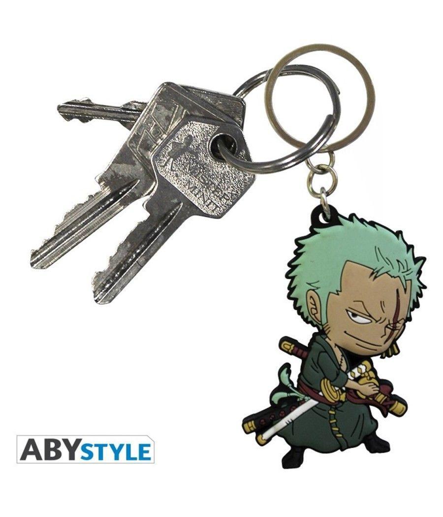 Llavero pvc abystyle one piece zoro super deformed