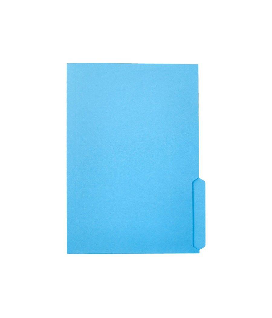 Subcarpeta cartulina liderpapel din a4 pestaña derecha 240g/m2 azul pack 50 unidades