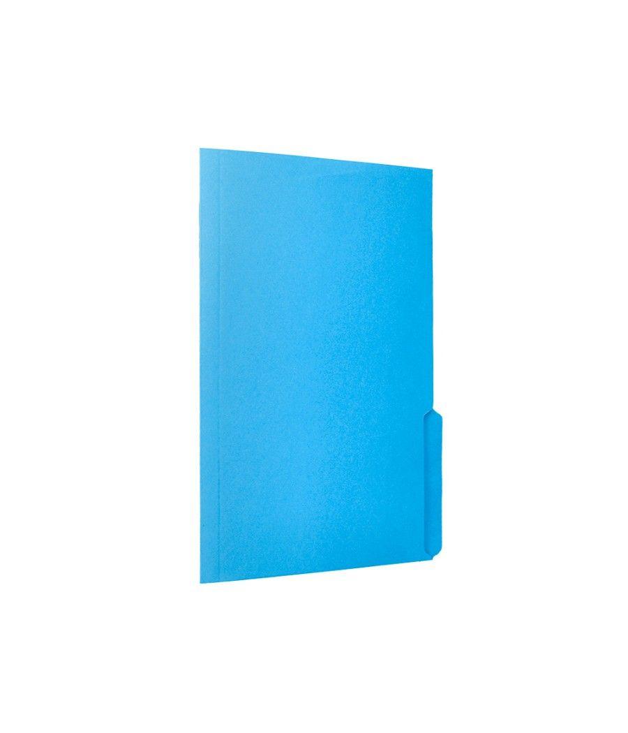 Subcarpeta cartulina liderpapel din a4 pestaña derecha 240g/m2 azul pack 50 unidades