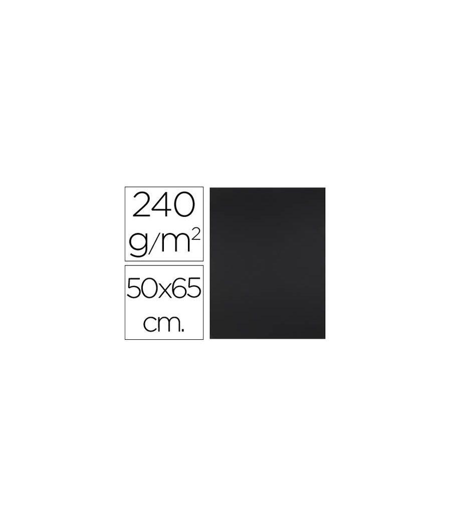 Cartulina liderpapel 50x65 cm 240g/m2 negro paquete de 25 unidades