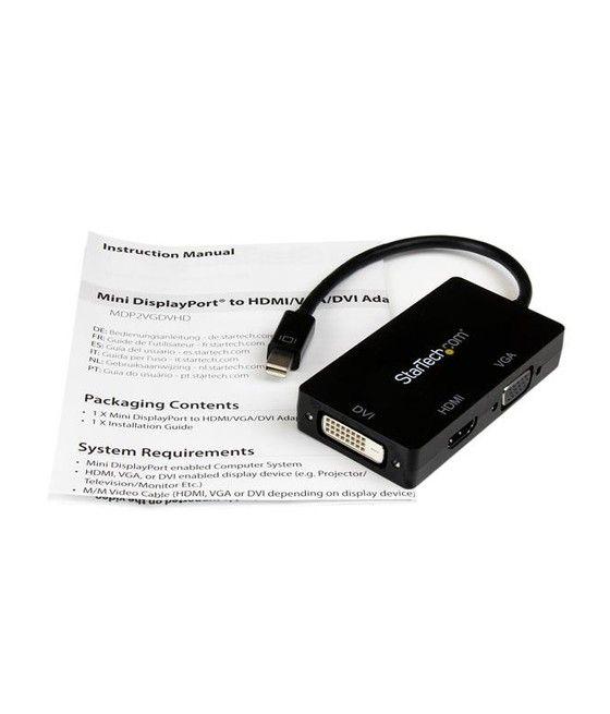 StarTech.com Adaptador Conversor de Mini DisplayPort a VGA DVI o HDMI - Convertidor A/V 3 en 1 para viajes - Imagen 7