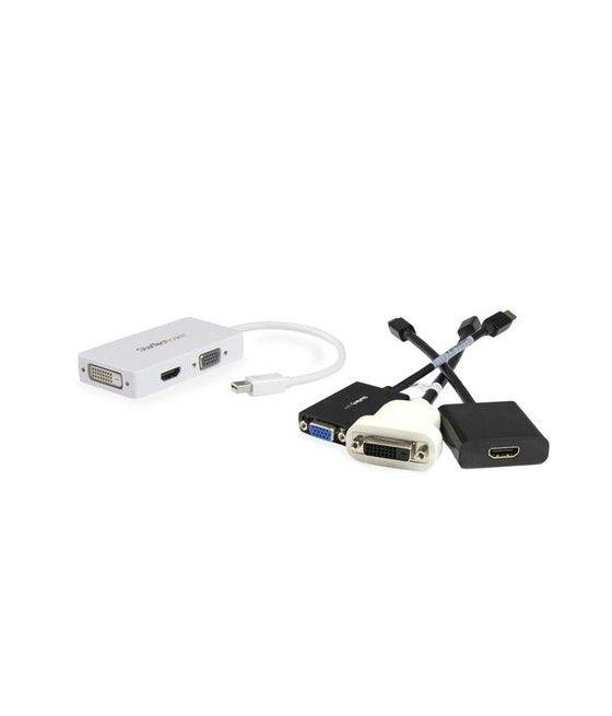 StarTech.com Adaptador Conversor de Mini DisplayPort a VGA DVI o HDMI - Convertidor A/V 3 en 1 para viajes - Blanco - Imagen 4