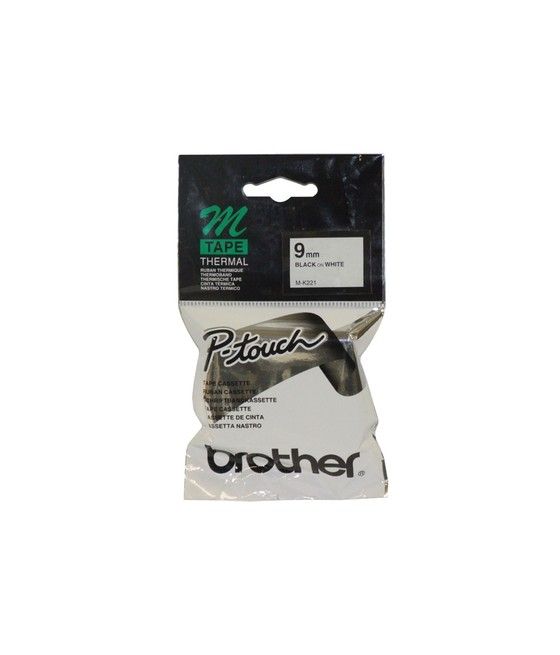 Brother MK221 cinta para impresora de etiquetas Negro sobre blanco M - Imagen 1