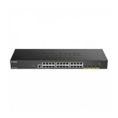 Switch semigestionable d-link dgs-1250-28x/e 24p giga + 4p 10g sfp+ capacidad de switching 120gbps