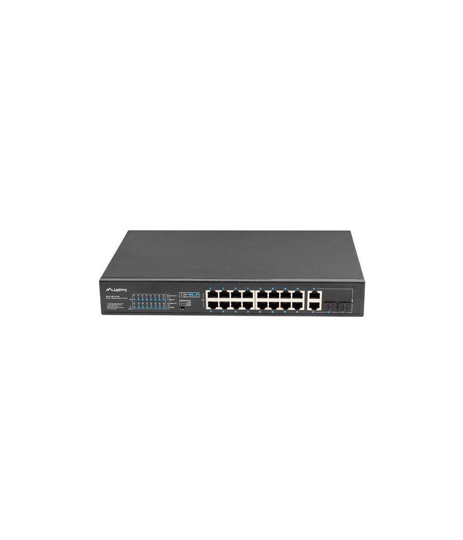 Switch lanberg 18 ptos 100mb 16xpoe+/2x gbit ether 250w rack 19"