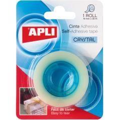 Apli cinta adhesiva crystal 33mx19mm pack -10u-