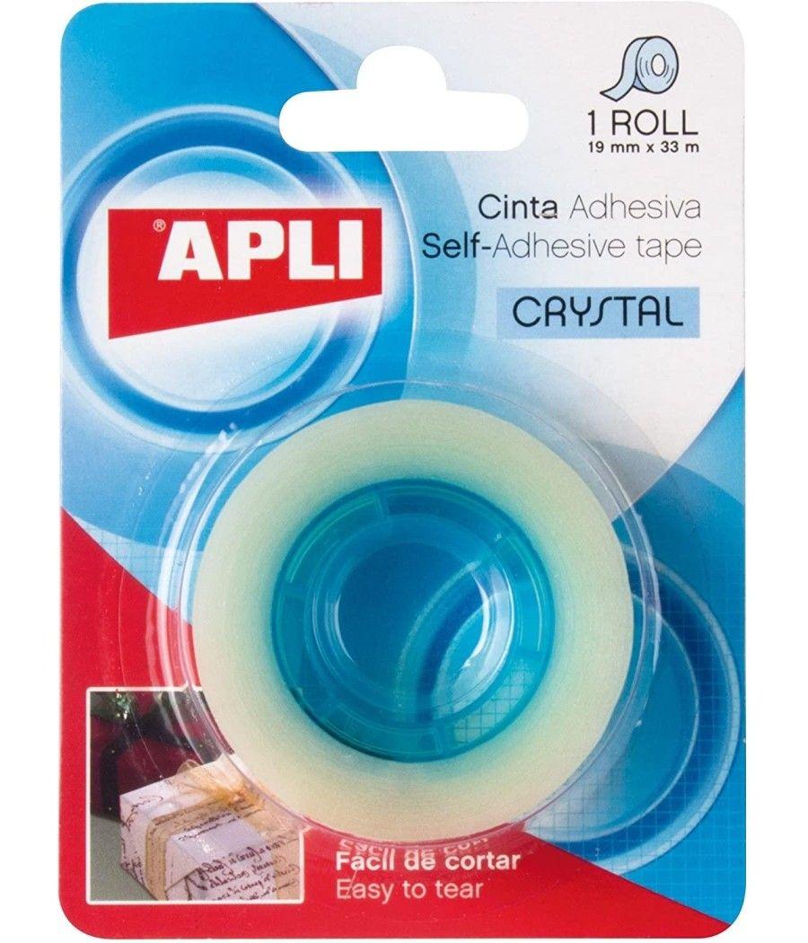 Apli cinta adhesiva crystal 33mx19mm pack -10u-