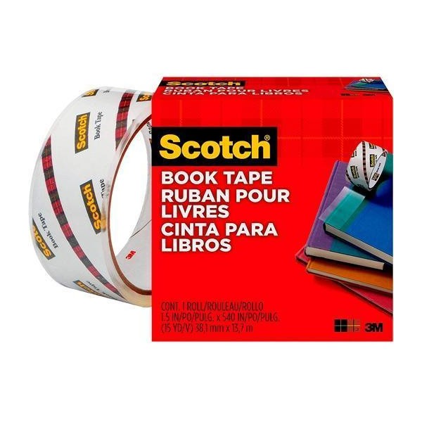 Scotch cinta adhesiva 845 para reparación de libros 38,1mmx13,7m pp transparente