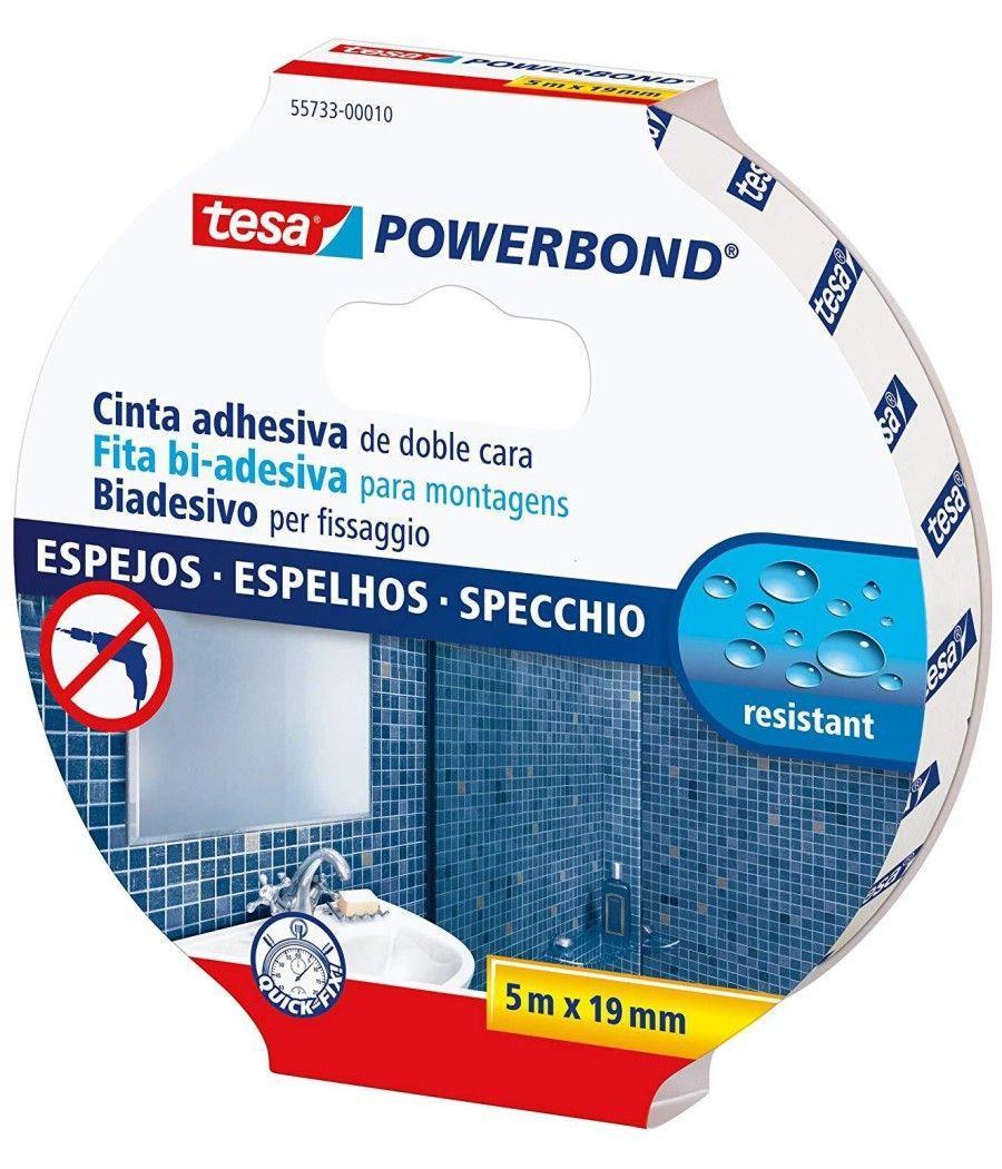 Tesa cinta adhesiva de montaje powerbond espejos 5x19mm doble cara