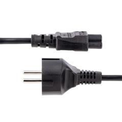 StarTech.com Cable de 3m de Alimentación de Repuesto para Ordenador Portátil, EU Schuko a C5, 2,5A 250V, 18AWG, para Cargador de