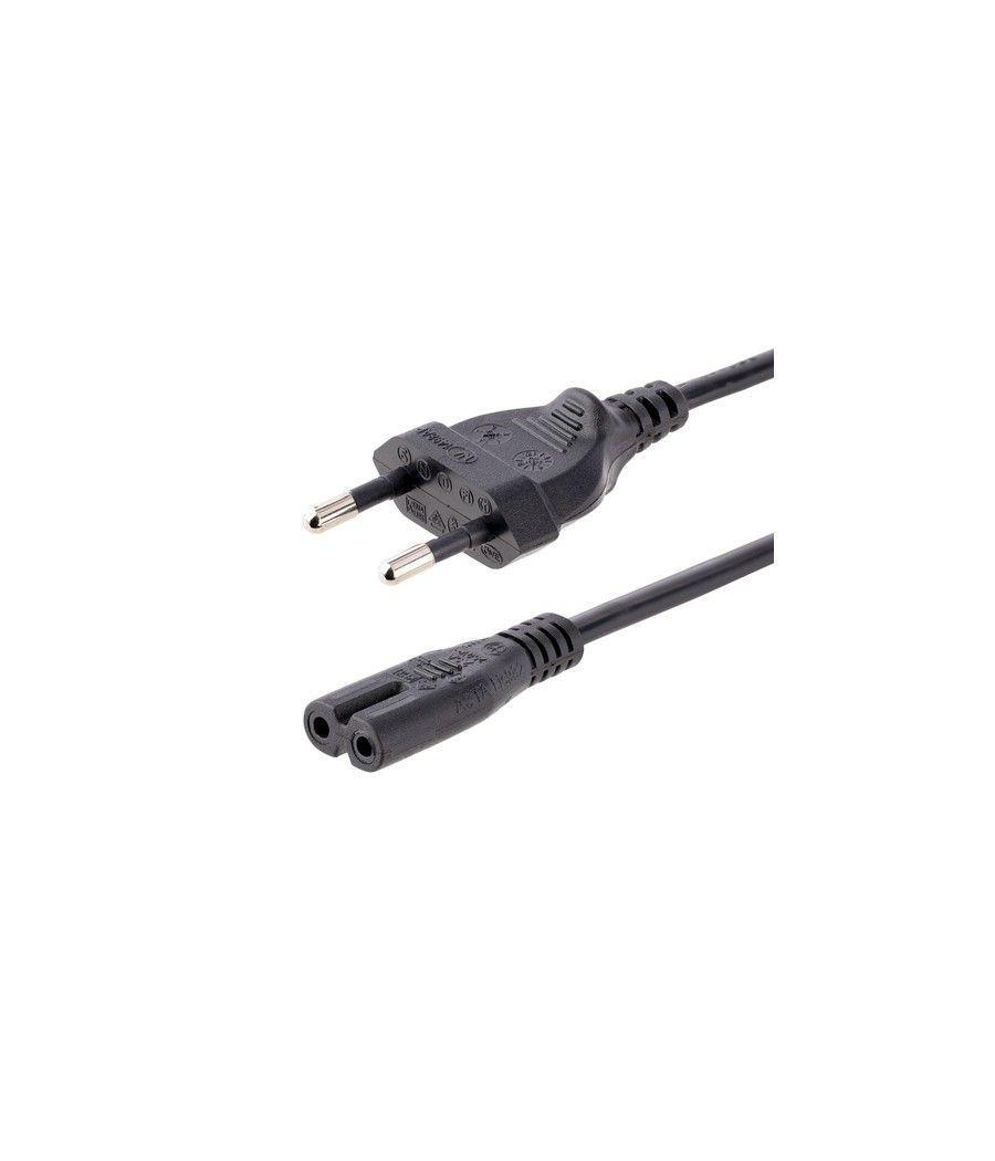 StarTech.com Cable de 2m de Alimentación para Ordenador Portátil o Impresora , UE a C7, 2,5A 250V, 18AWG, Cable de Repuesto para