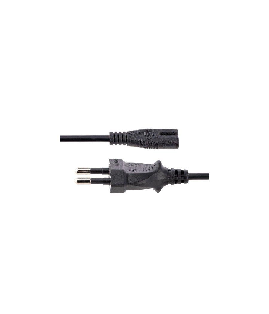 StarTech.com Cable de 2m de Alimentación para Ordenador Portátil o Impresora , UE a C7, 2,5A 250V, 18AWG, Cable de Repuesto para