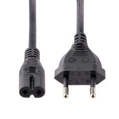 StarTech.com Cable de 2m de Alimentación para Ordenador Portátil o Impresora , UE a C7, 2,5A 250V, 18AWG, Cable de Repuesto para