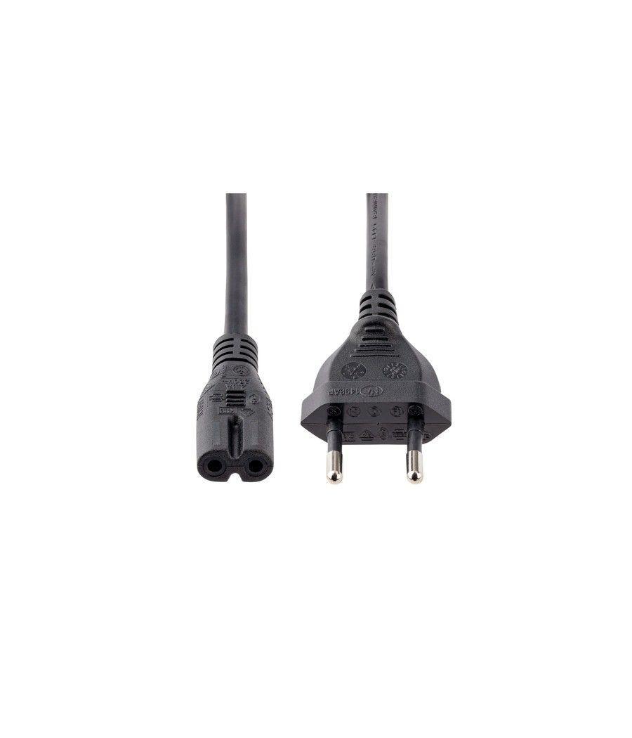 StarTech.com Cable de 2m de Alimentación para Ordenador Portátil o Impresora , UE a C7, 2,5A 250V, 18AWG, Cable de Repuesto para