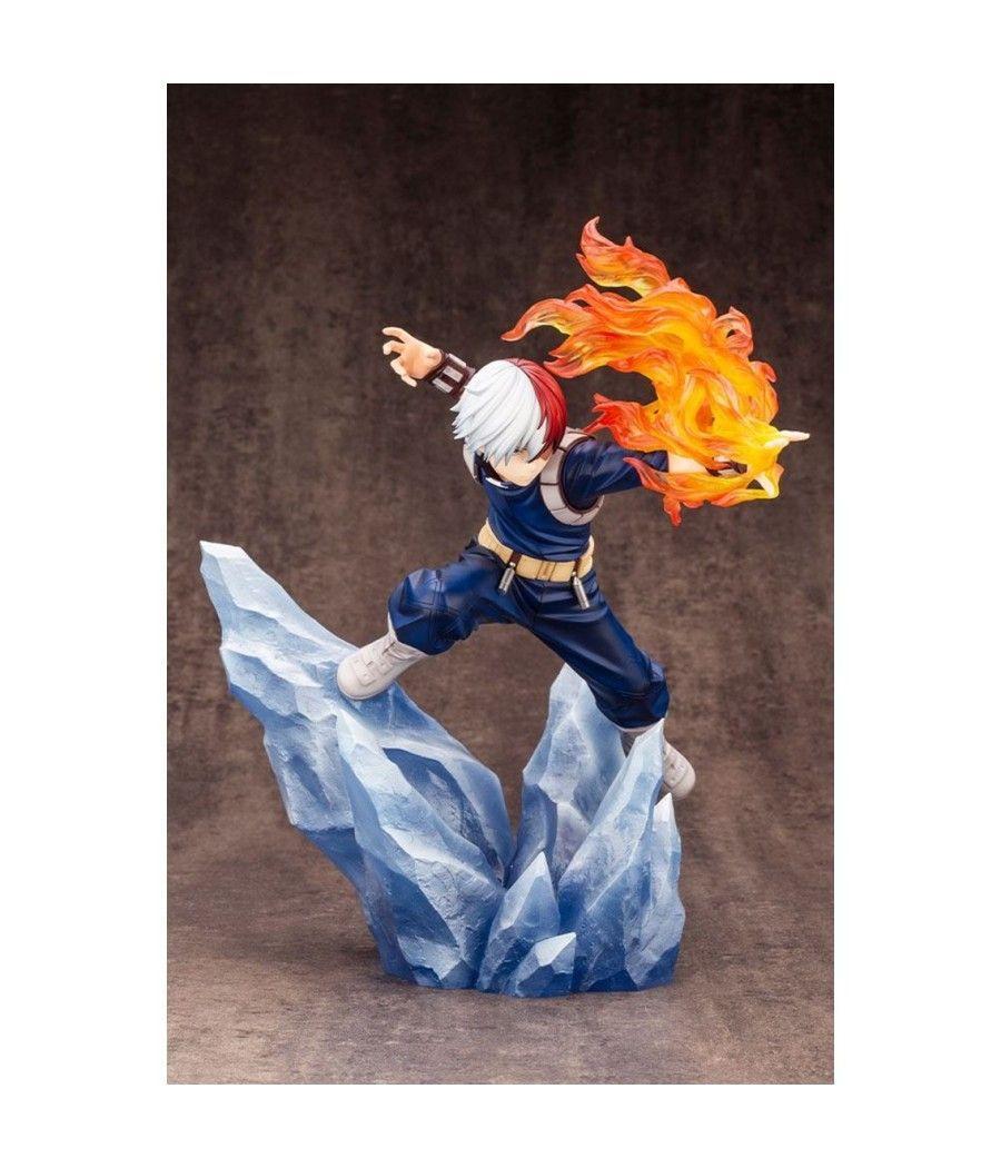 Figura kotobukiya my hero academia artfxj shoto todoroki ver 2 bonus edition pvc escala 1 - 8 26 cm