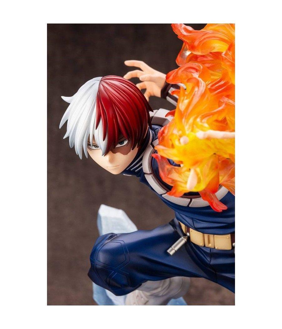 Figura kotobukiya my hero academia artfxj shoto todoroki ver 2 bonus edition pvc escala 1 - 8 26 cm