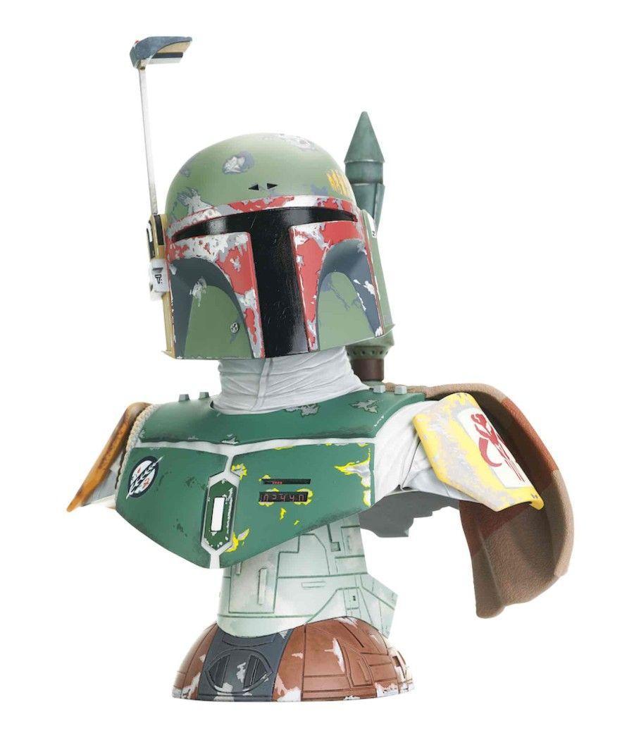 Figura estatua busto diamond select toys star wars legends in 3d boba fett episodio v escala 1 - 2