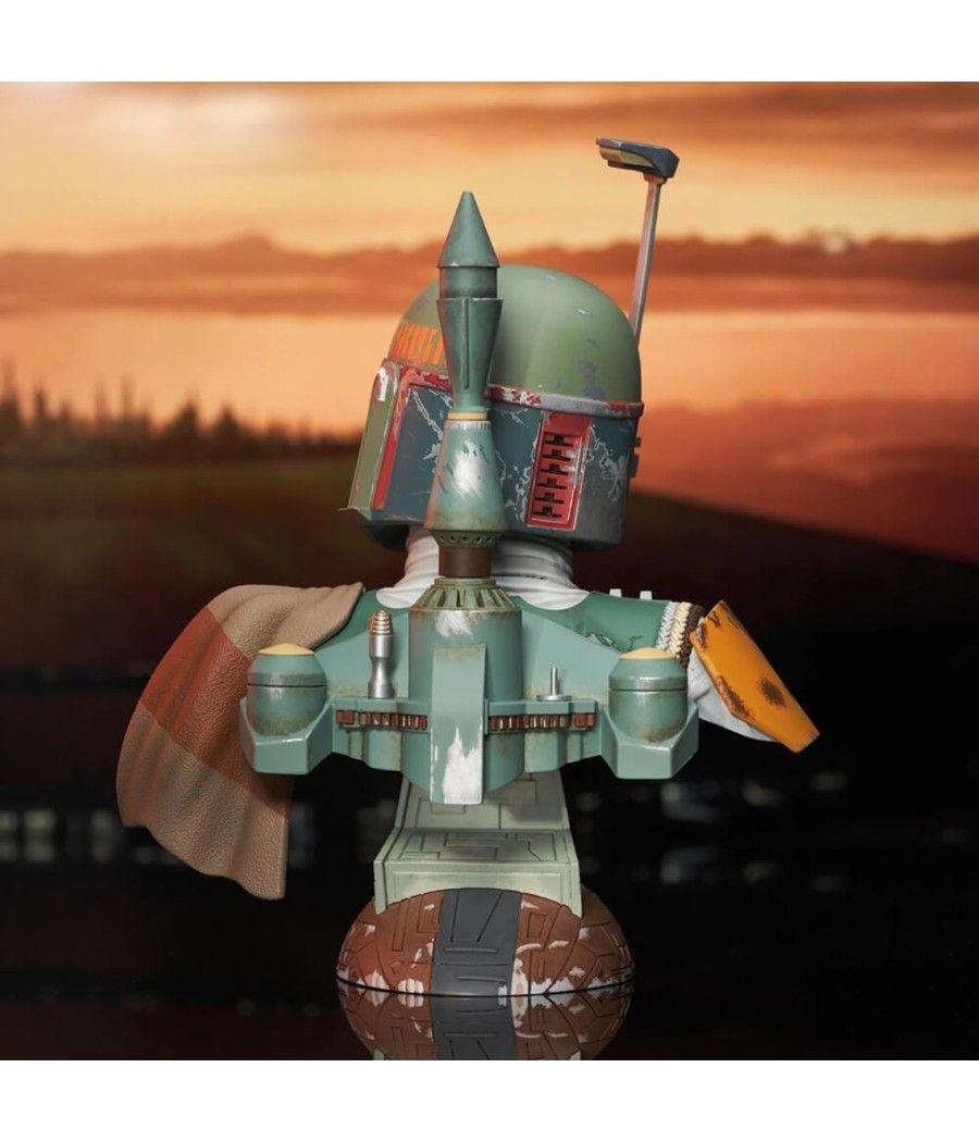 Figura estatua busto diamond select toys star wars legends in 3d boba fett episodio v escala 1 - 2