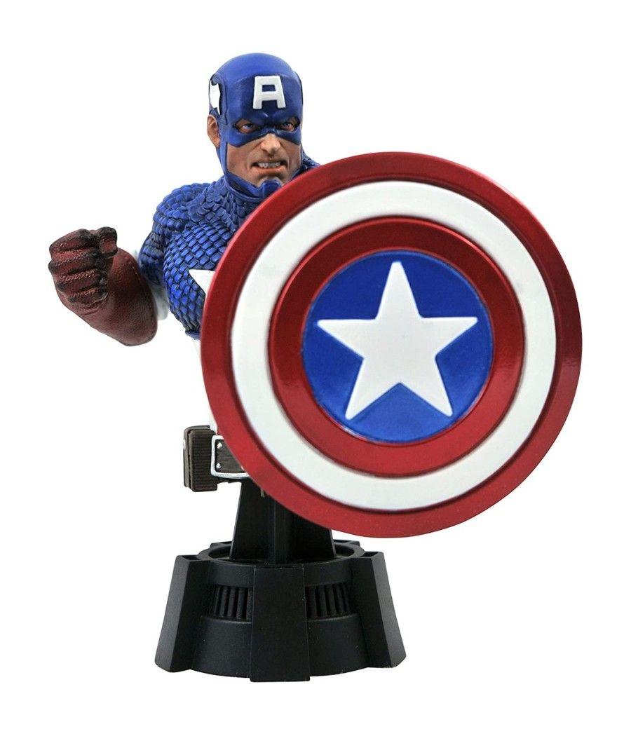 Figura busto diamond select toys marvel animado capitan america escala 1 - 7 resina