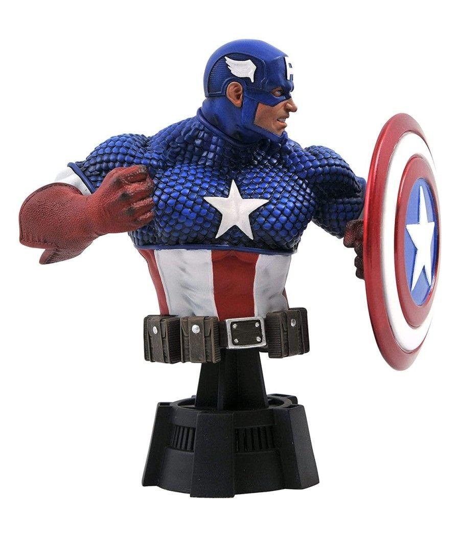 Figura busto diamond select toys marvel animado capitan america escala 1 - 7 resina