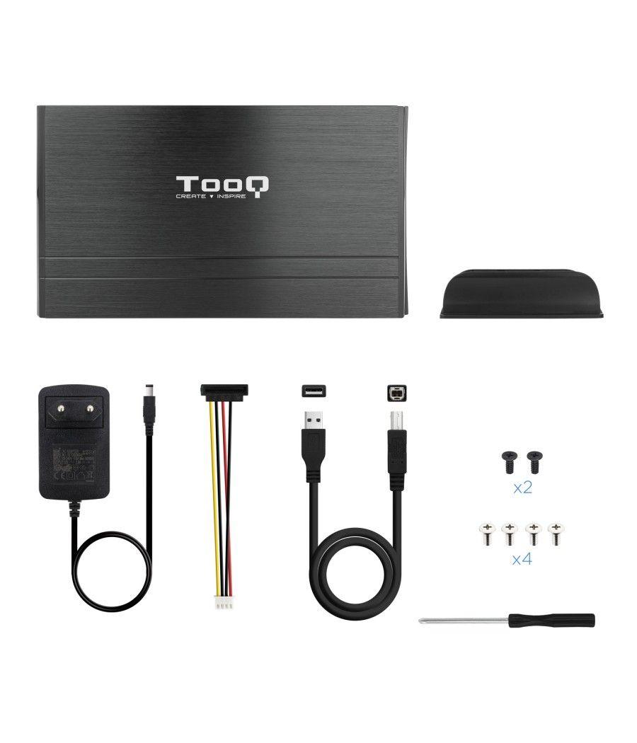 Caja externa tooq tqe - 3520b para hdd 3.5pulgadas sata usb 2.0 negro