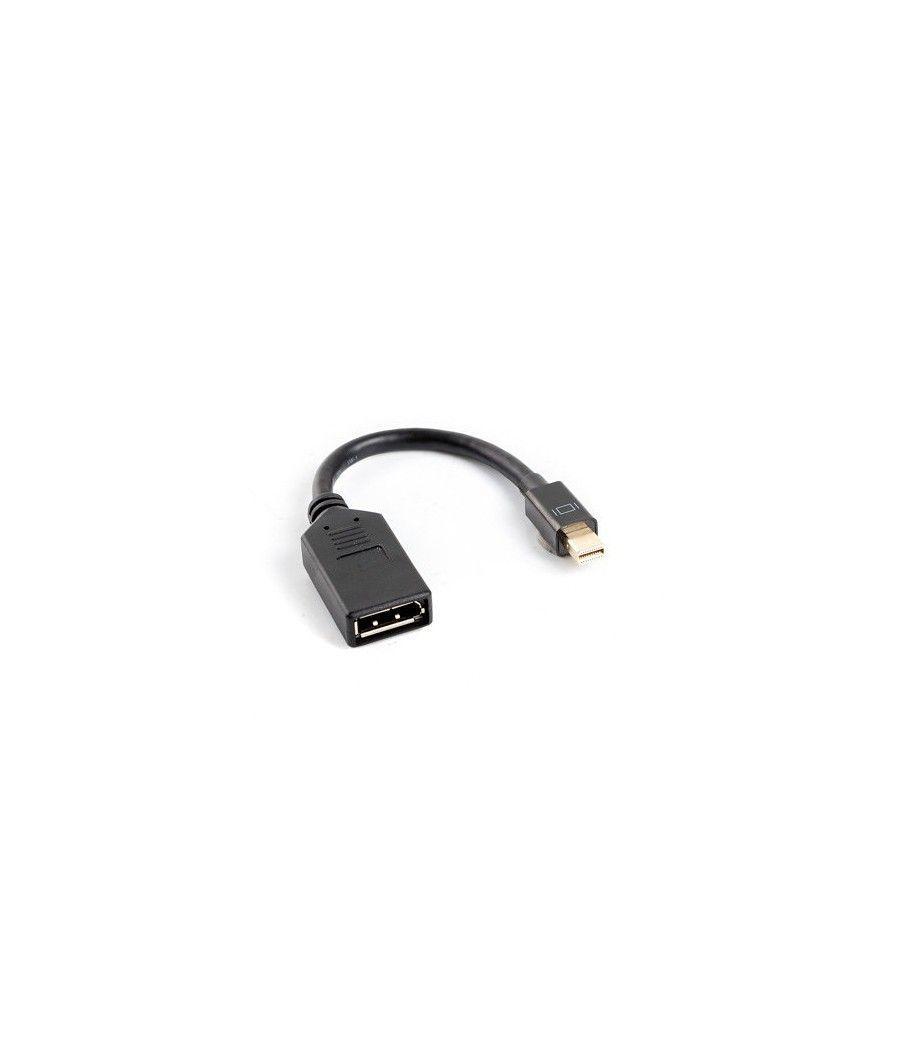 Adaptador lanberg displayport mini macho a displayport hembra cable 10 cm negro