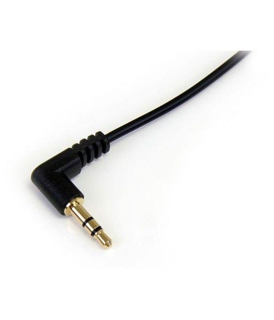 StarTech.com Cable Delgado de Audio Estéreo 3,5mm de 30cm Acodado con Ángulo Recto - Macho a Macho - Imagen 3