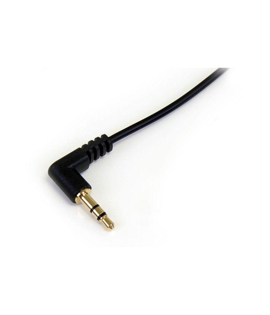 StarTech.com Cable Delgado de Audio Estéreo 3,5mm de 30cm Acodado con Ángulo Recto - Macho a Macho - Imagen 3