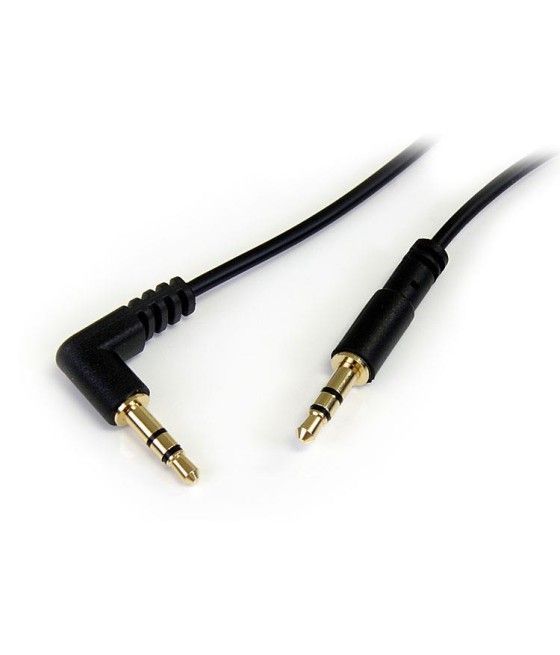 StarTech.com Cable de 1,8m de Audio Estéreo de 3,5mm Acodado en Ángulo a la Derecha - Macho a Macho