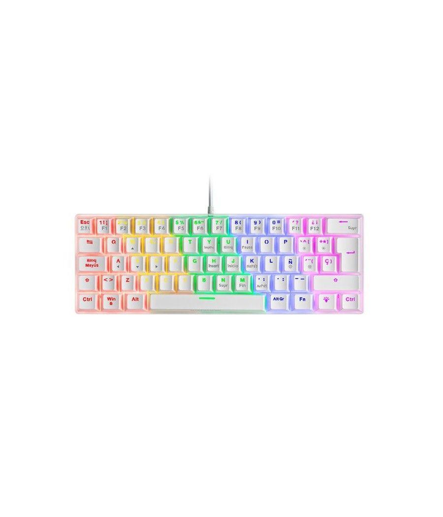 Teclado mecanico mk60 anti-dust brown frgb blanco mars gaming