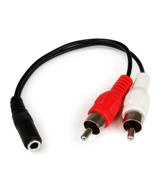 StarTech.com Cable Adaptador de 15cm de Audio Estéreo Mini Jack de 3,5mm Hembra a 2x RCA Macho