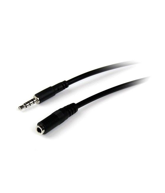 StarTech.com Cable de 1m de Extensión Alargador de Auriculares Headset Mini-Jack 3,5mm 4 pines Macho a Hembra - Imagen 1