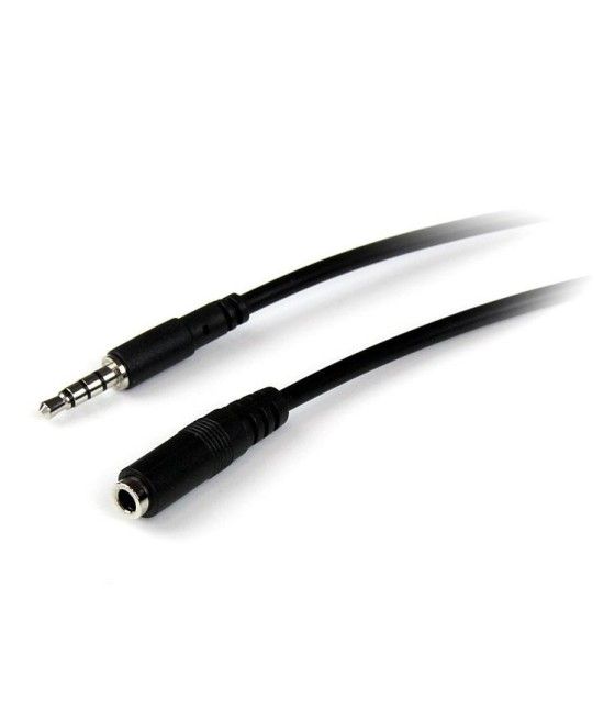 StarTech.com Cable de 1m de Extensión Alargador de Auriculares Headset Mini-Jack 3,5mm 4 pines Macho a Hembra - Imagen 2