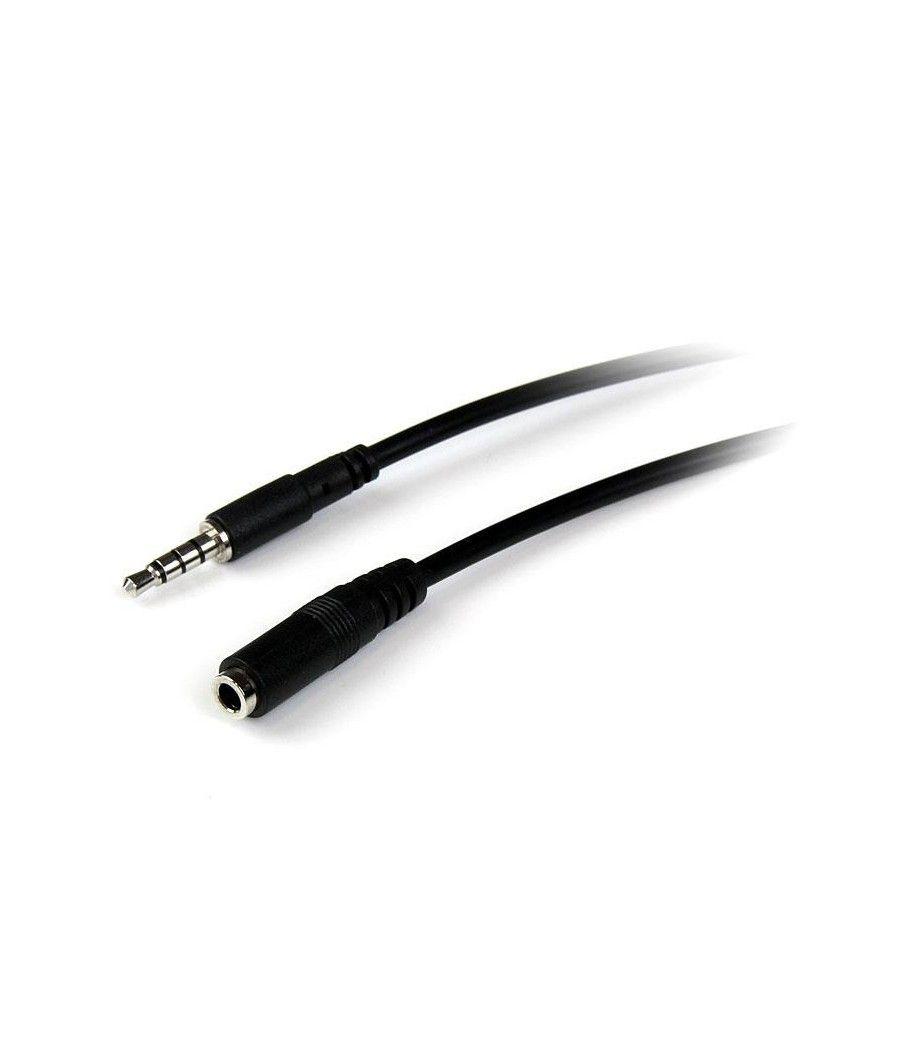 StarTech.com Cable de 2m de Extensión Alargador de Auriculares Headset Mini-Jack 3,5mm 4 pines Macho a Hembra - Imagen 2