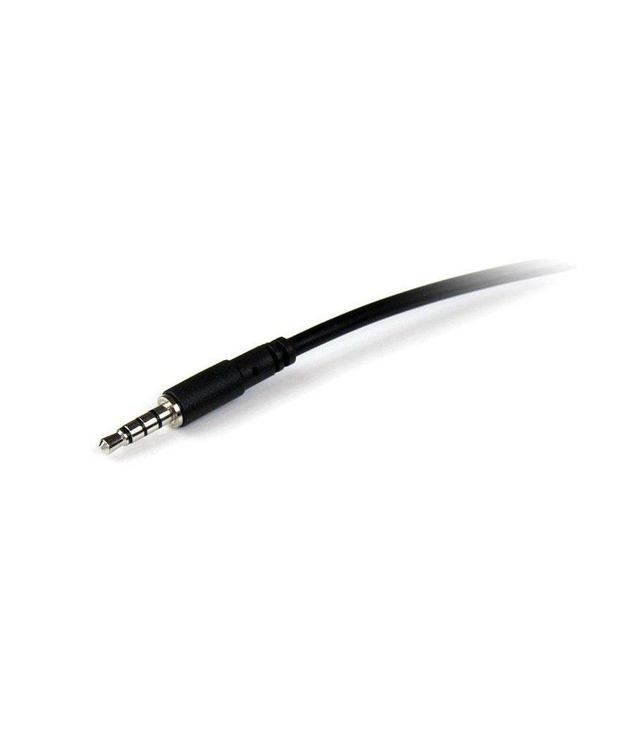 StarTech.com Cable de 2m de Extensión Alargador de Auriculares Headset Mini-Jack 3,5mm 4 pines Macho a Hembra - Imagen 3