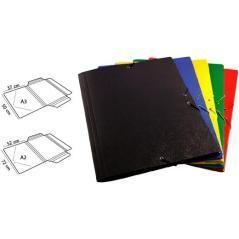 Mariola carpeta c/gomas solapas a3 cartón compacto gofrado azul