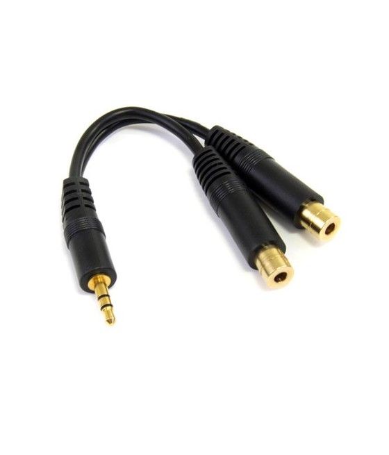 StarTech.com Cable 15cm Audio Splitter Divisor de Auriculares Mini-Jack 3,5mm Estéreo Macho a 2x Hembra - Imagen 1