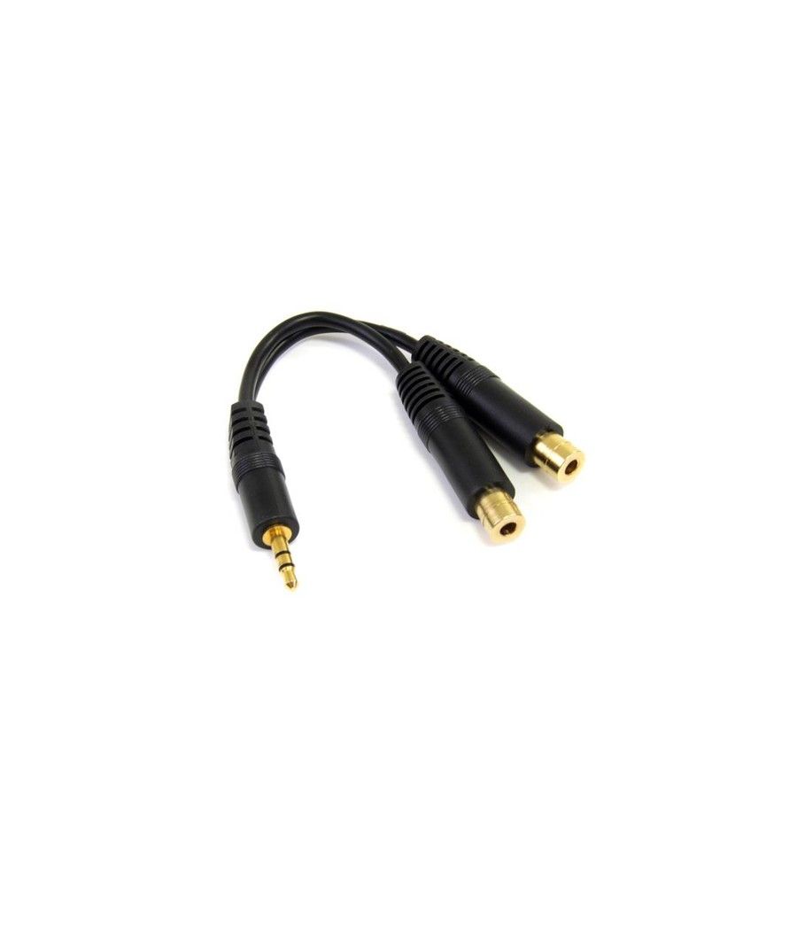 StarTech.com Cable 15cm Audio Splitter Divisor de Auriculares Mini-Jack 3,5mm Estéreo Macho a 2x Hembra - Imagen 1
