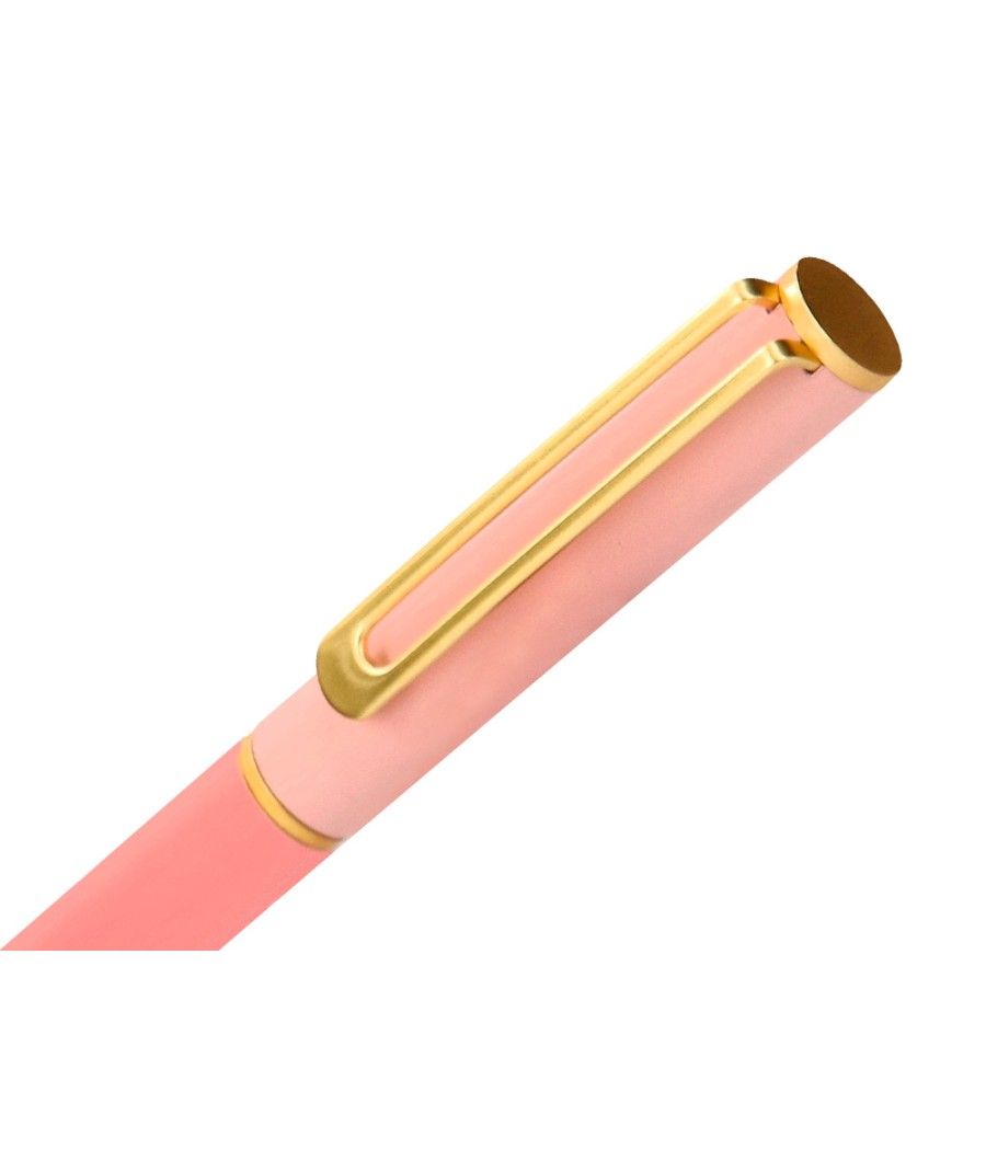 Bolígrafo belius bari set con 2 bolígrafos color rosa punta 1 mm tinta azul en caja de regalo