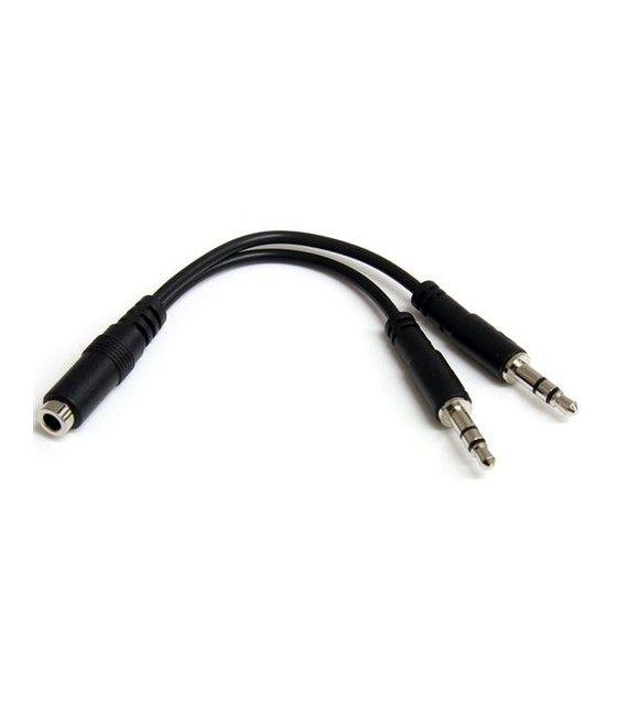 StarTech.com Adaptador Divisor de Auriculares 2x Mini-Jack 3,5mm 3 pines a Mini-Jack 4 pines - Imagen 1