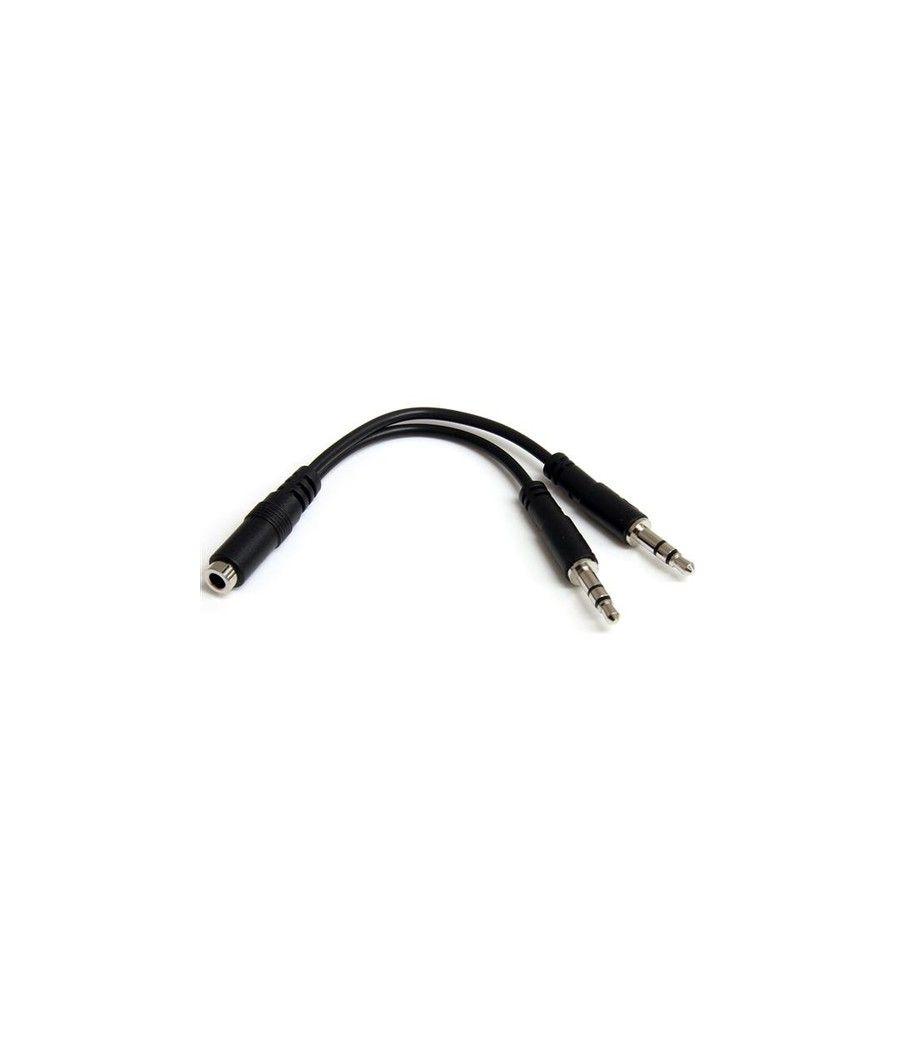 StarTech.com Adaptador Divisor de Auriculares 2x Mini-Jack 3,5mm 3 pines a Mini-Jack 4 pines - Imagen 1