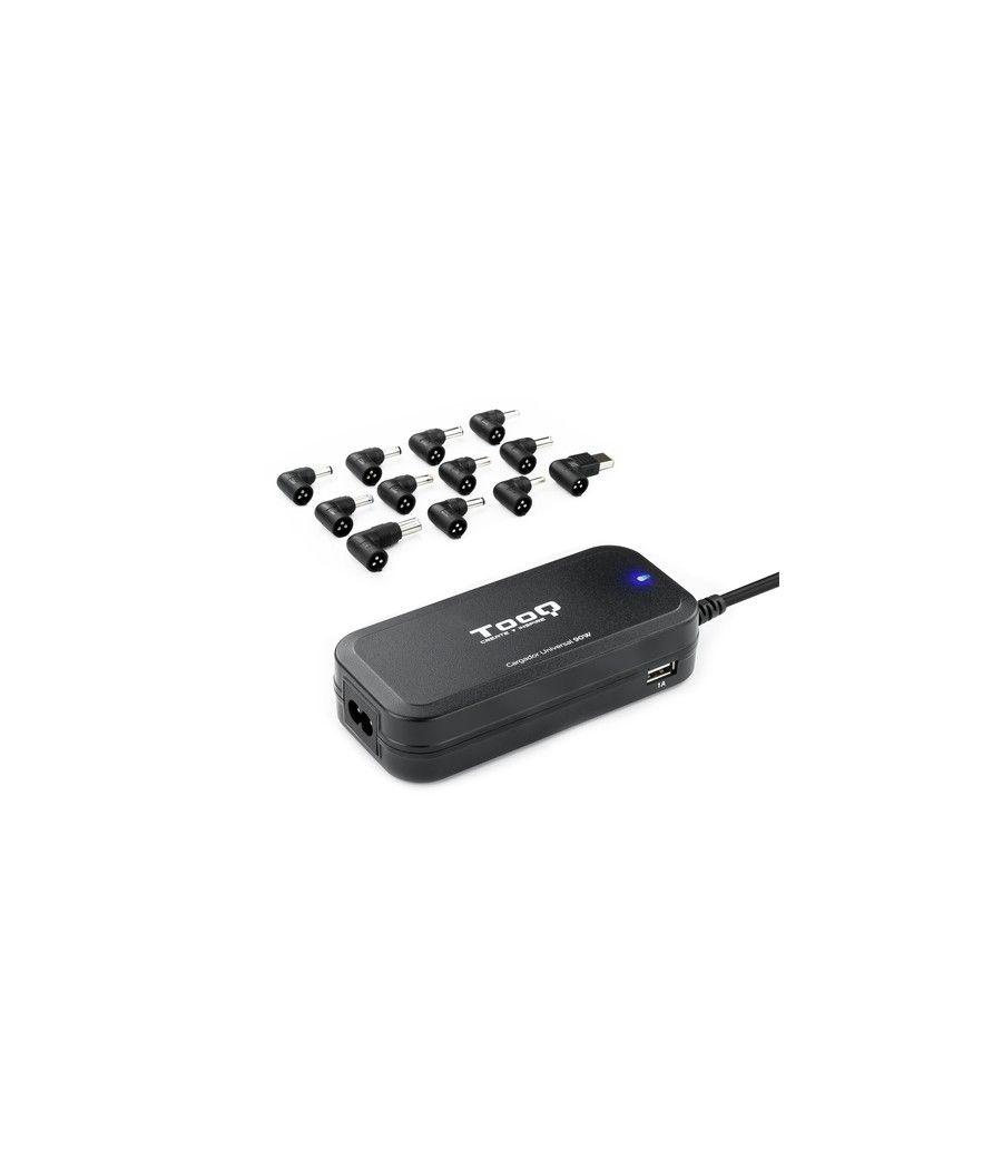 TooQ TQLC-90BS02AT adaptador e inversor de corriente Interior 90 W Negro - Imagen 1