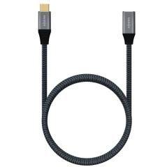 Cable alargador usb 3.2 tipo-c aisens a107-0635/ usb tipo-c macho - usb tipo-c hembra/ 1m/ gris