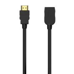 Cable alargador hdmi aisens a120-0544/ hdmi macho - hdmi hembra/ 1m/ negro