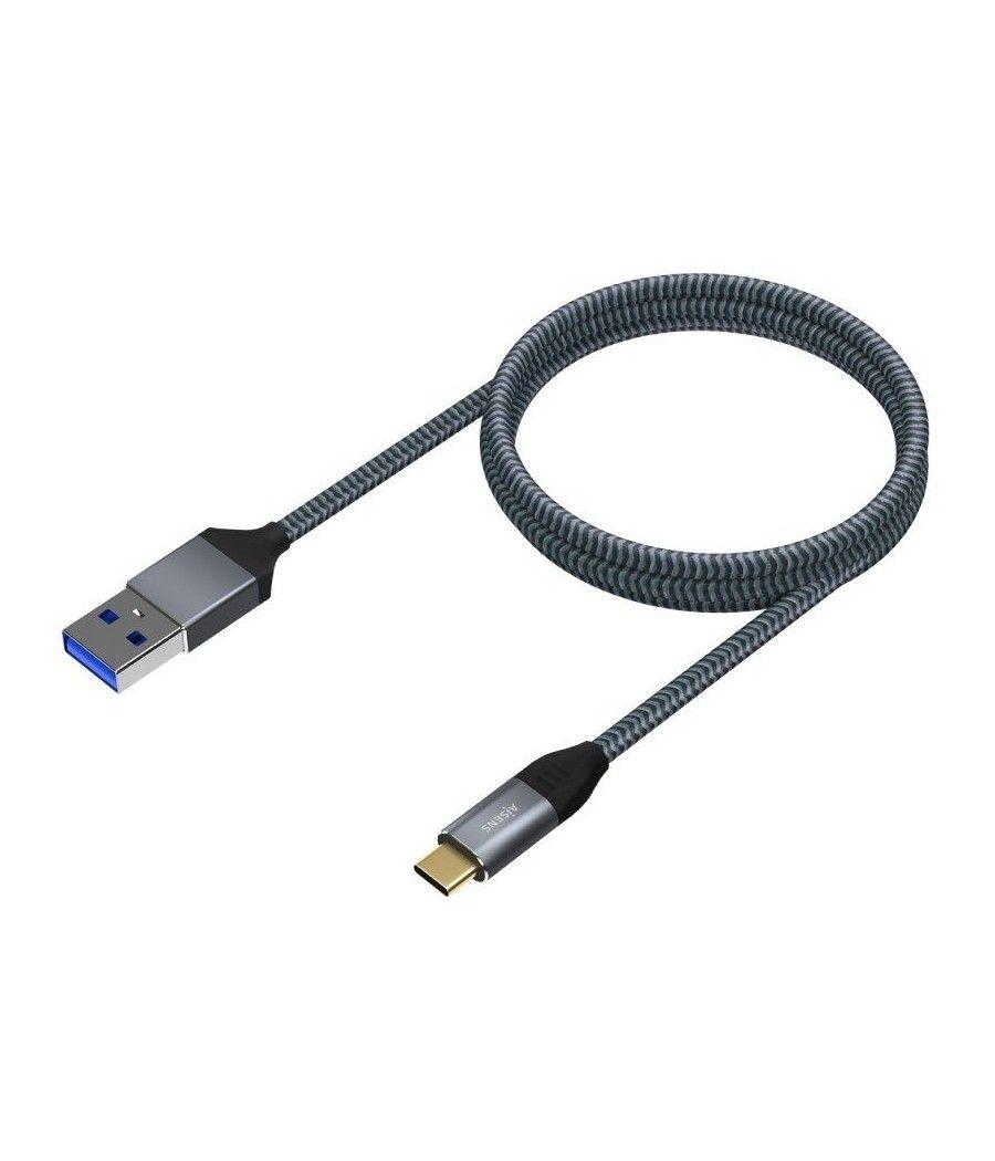 Cable usb 3.1 aisens a107-0631/ usb tipo-c macho - usb macho/ 1m/ gris