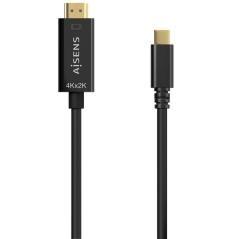 Cable conversor hdmi 4k aisens a109-0623/ usb tipo-c macho - hdmi macho/ 80cm/ negro