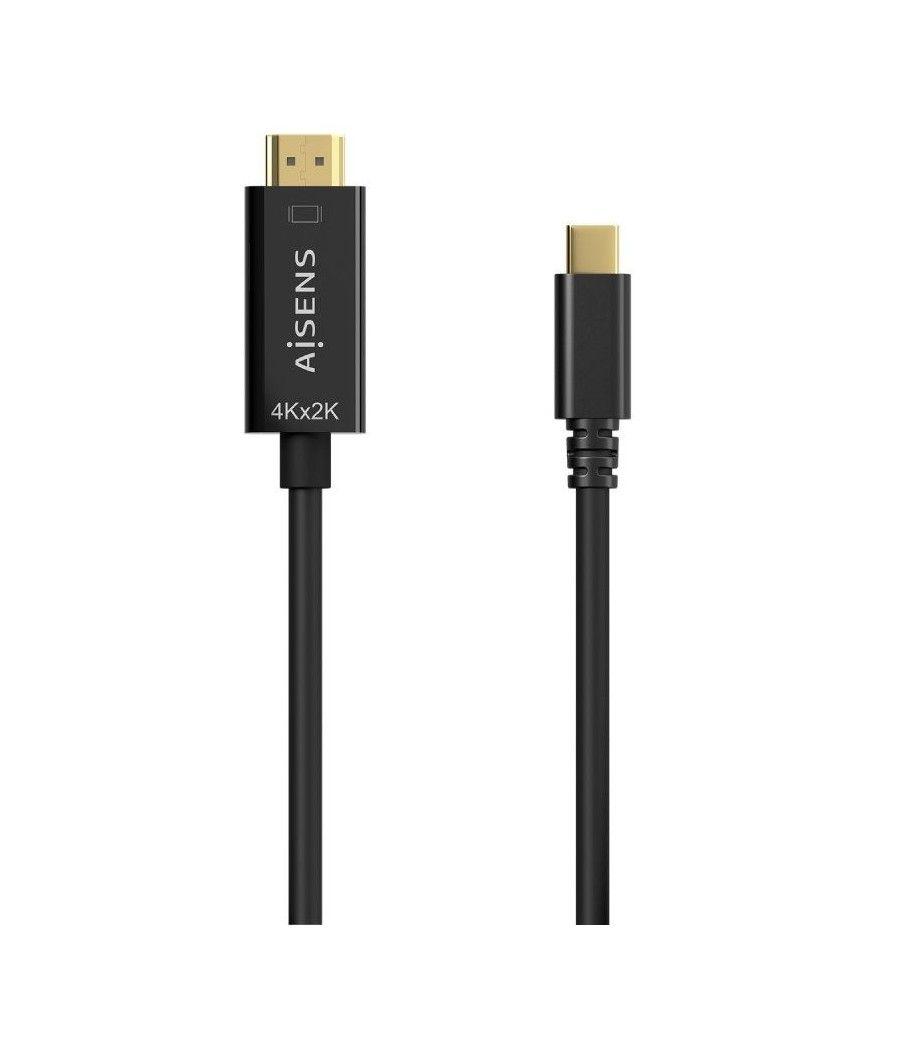 Cable conversor hdmi 4k aisens a109-0623/ usb tipo-c macho - hdmi macho/ 80cm/ negro