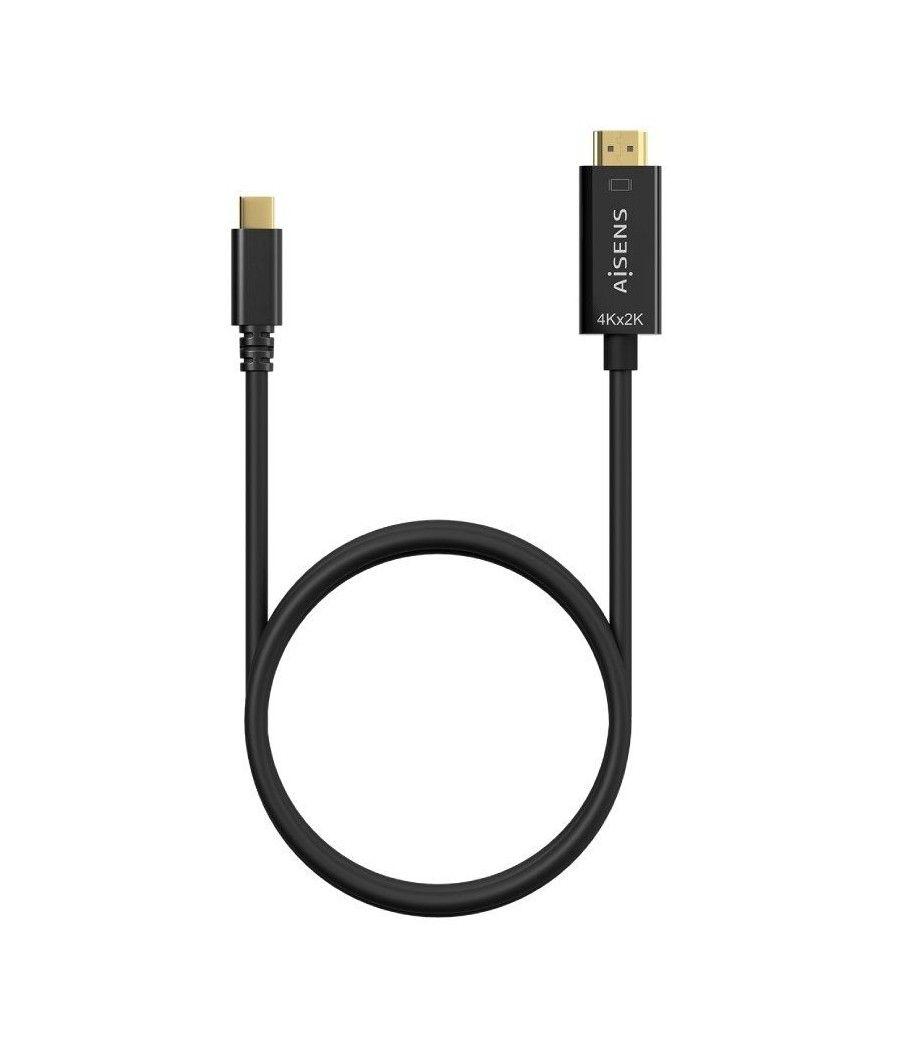 Cable conversor hdmi 4k aisens a109-0623/ usb tipo-c macho - hdmi macho/ 80cm/ negro