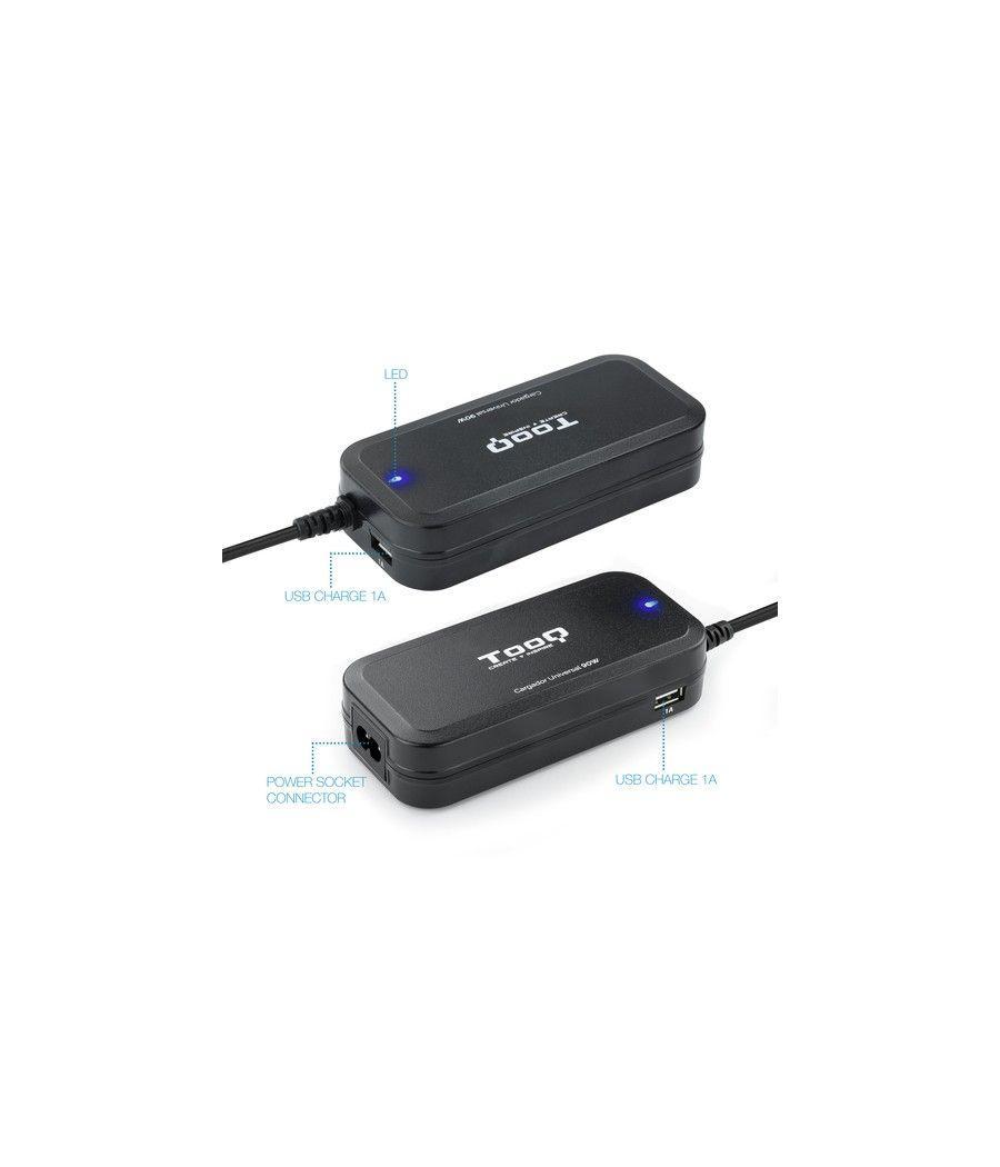 TooQ TQLC-90BS02AT adaptador e inversor de corriente Interior 90 W Negro - Imagen 3