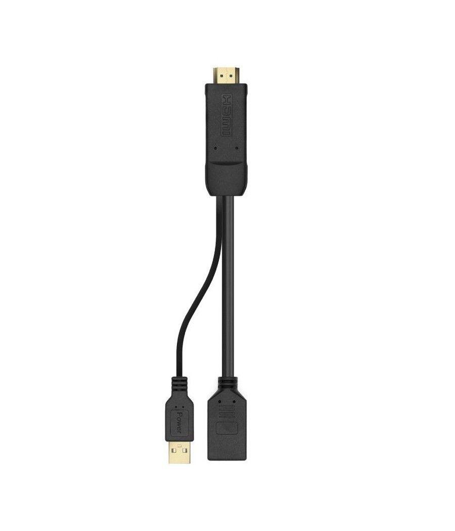 Cable conversor aisens a122-0642/ displayport macho - hdmi macho - displayport hembra - usb macho/ 10cm + 10cm/ negro